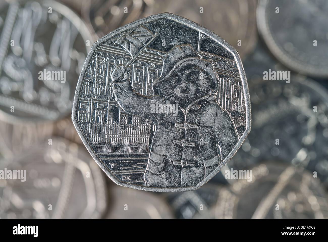 Un gros plan de la pièce paddington 50p. Banque D'Images