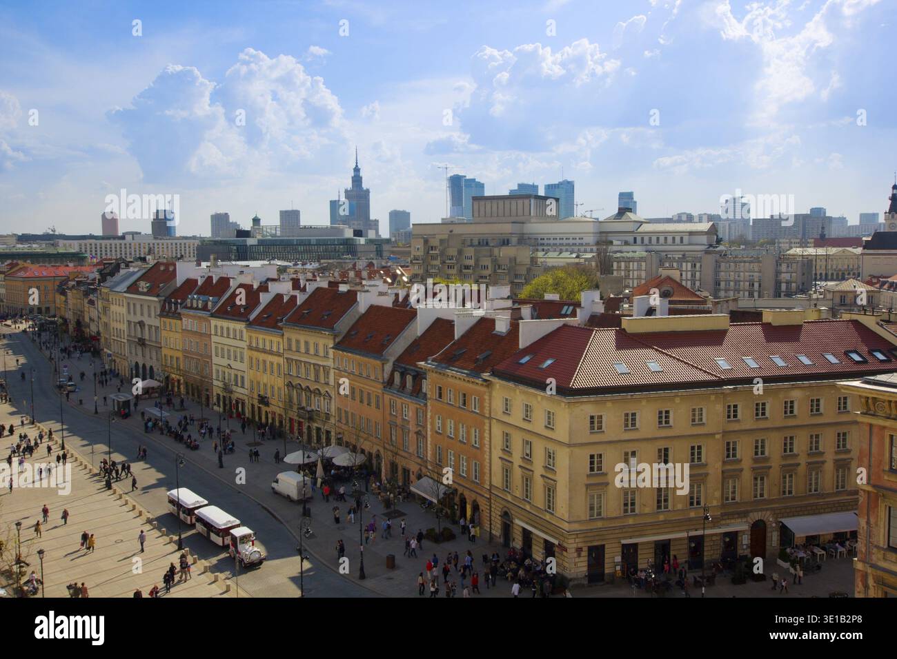 Vieux centre-ville (Krakowskie Przedmiescie) de Varsovie, Pologne Banque D'Images