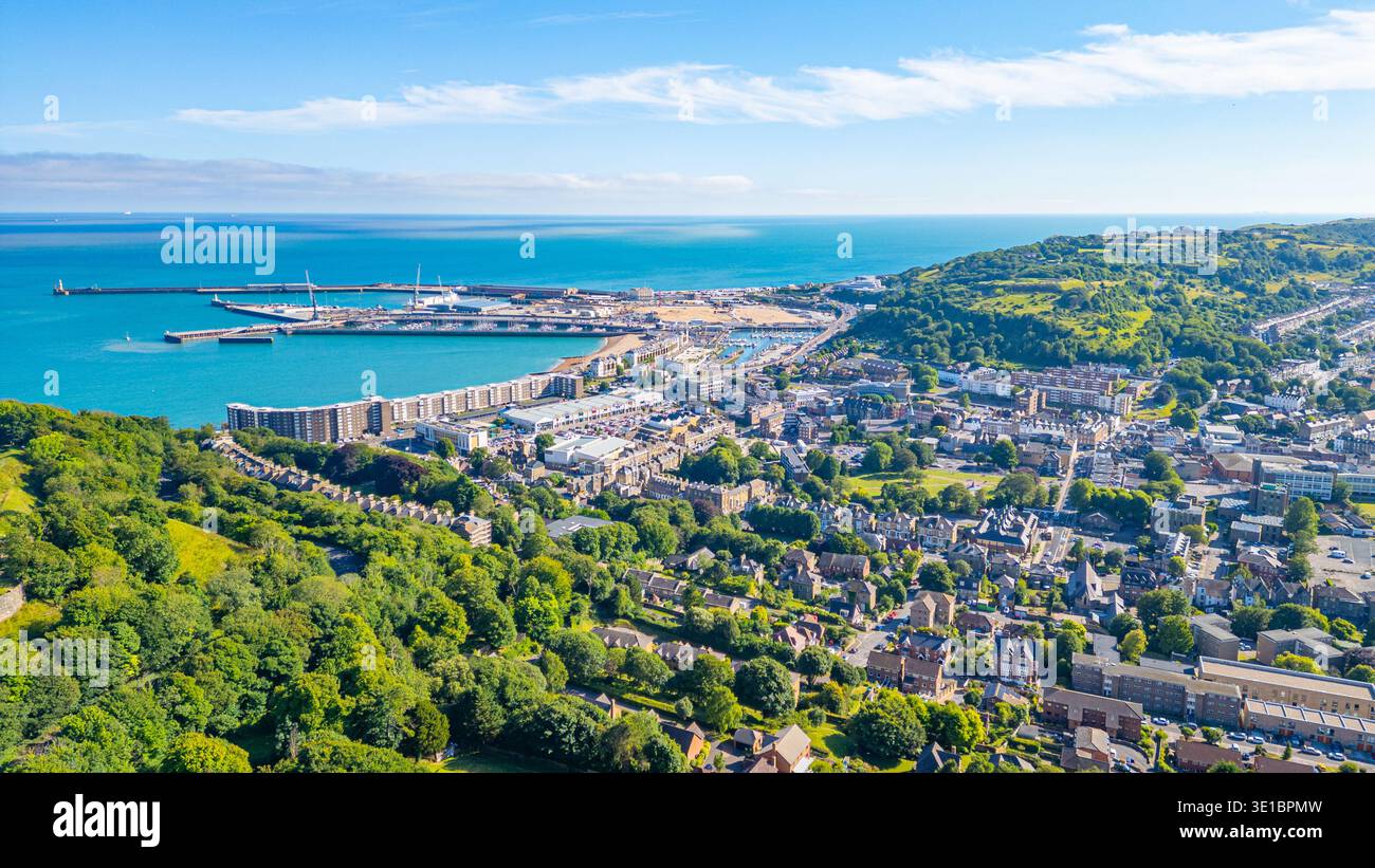 Vue panoramique de Douvres en Angleterre.IMAGE Banque D'Images
