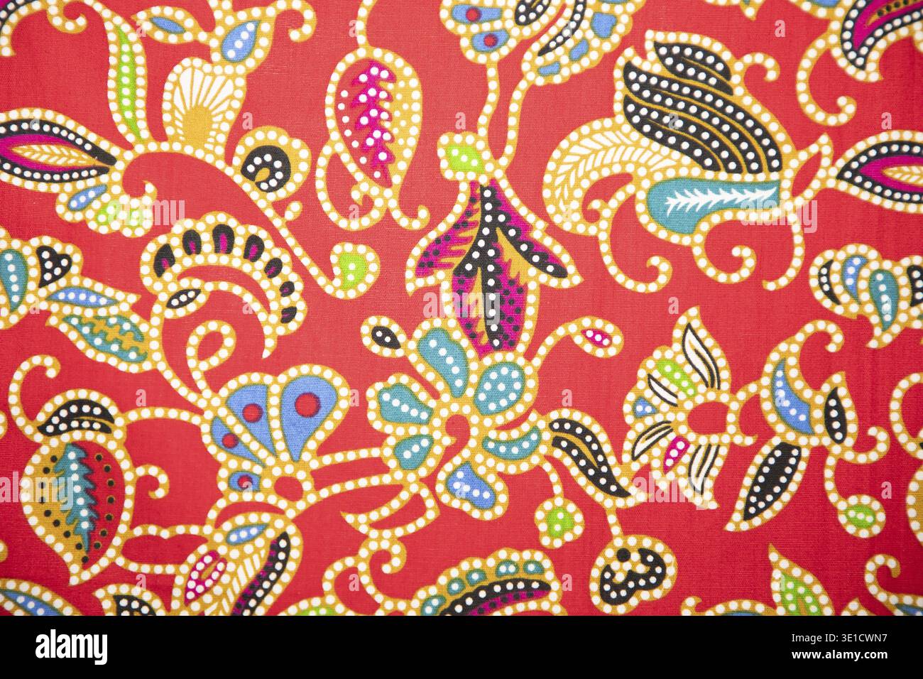 Kuala Lumpur, Malaisie. 04.08.2024. Motif et motif de conception batik. Tissu malaisien traditionnel, à savoir tissu de batik qui a PA unique et différent Banque D'Images