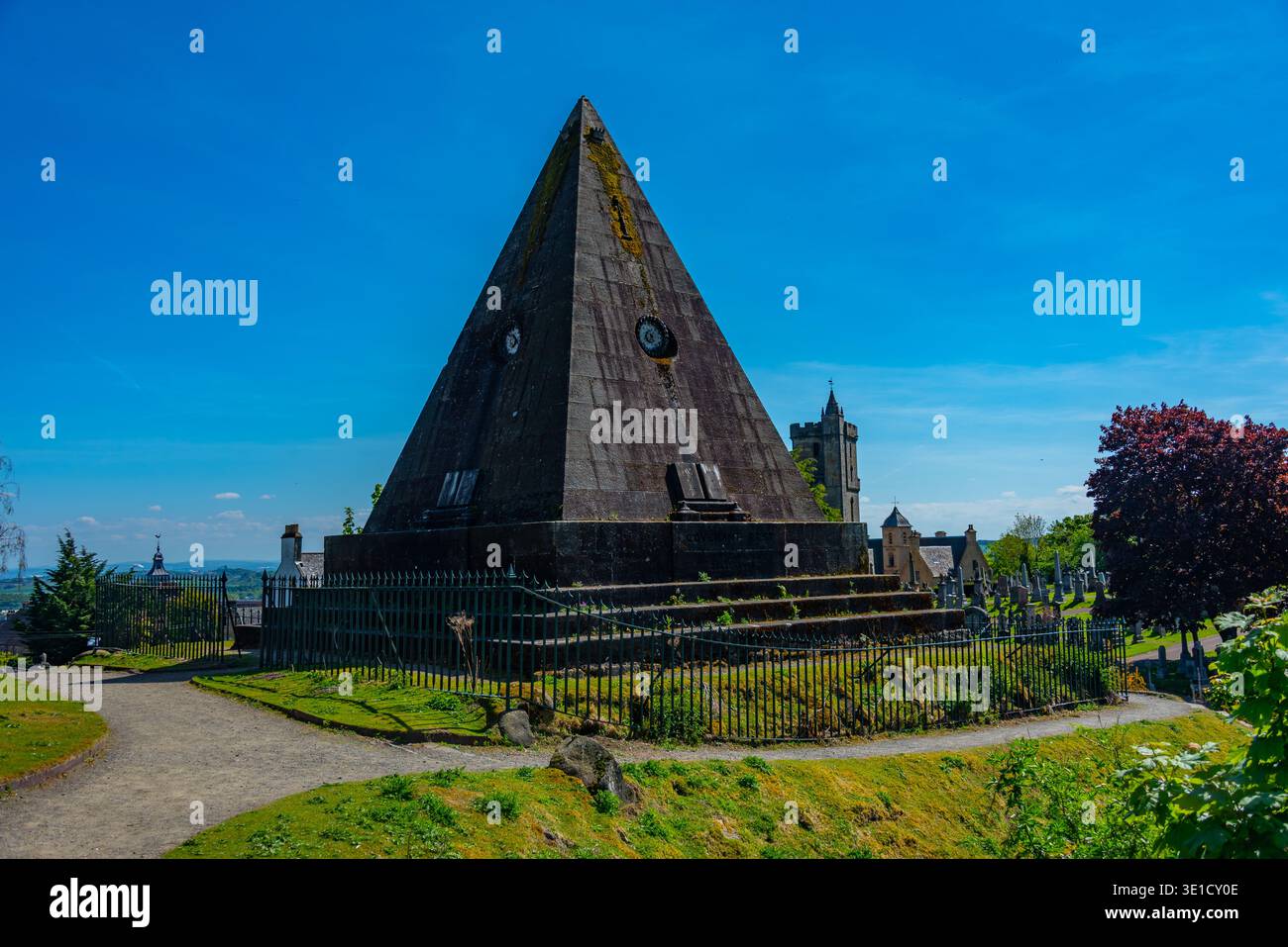 La pyramide étoilée au cimetière de la vieille ville à Stirling, Scotland.IMAGE Banque D'Images