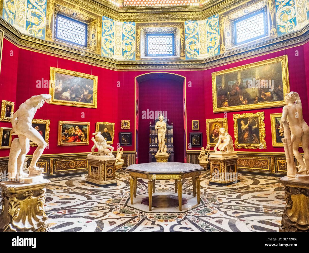 Salle Tribuna dans la Galerie des Offices - Florence, Italie Banque D'Images