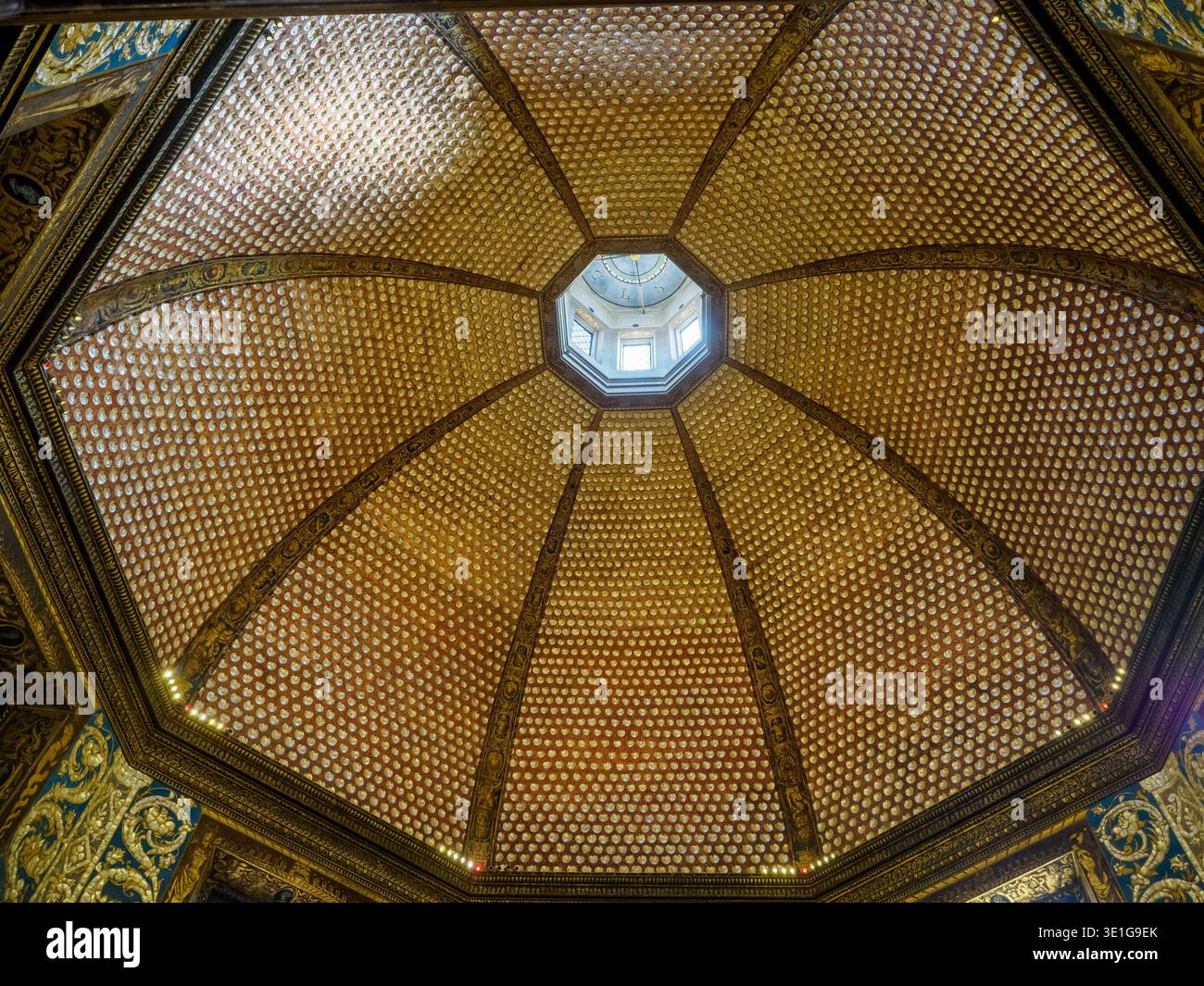 Plafond de la salle Tribuna dans la Galerie des Offices - Florence, Italie Banque D'Images