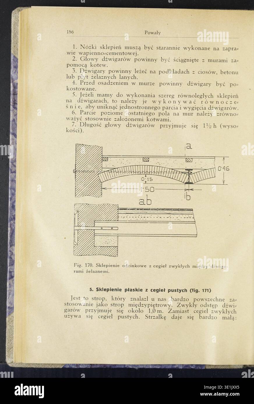 Dionizy Krzyczkowski (1882-1958), architecte polonais de premier plan, est l'auteur de *Budownictwo : wykład popularny zasad konstrukcyj budowlanych* en 1932. Le livre, publié à Lwów par B. Pooniecki, offre un guide détaillé et pratique des principes et techniques de construction, destiné aux constructeurs, artisans et autodidactes. Banque D'Images