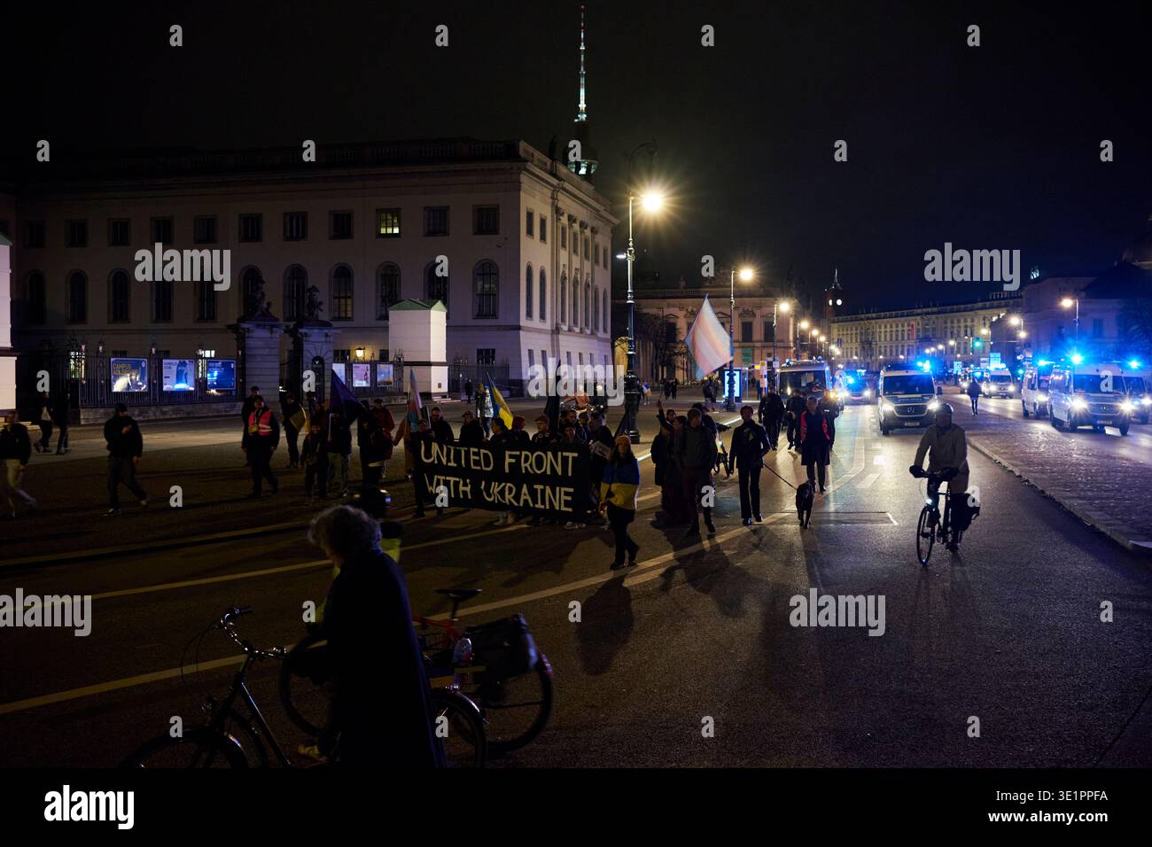Manifestation de solidarité pour l'Ukraine à Berlin, Allemagne 2026. Banque D'Images