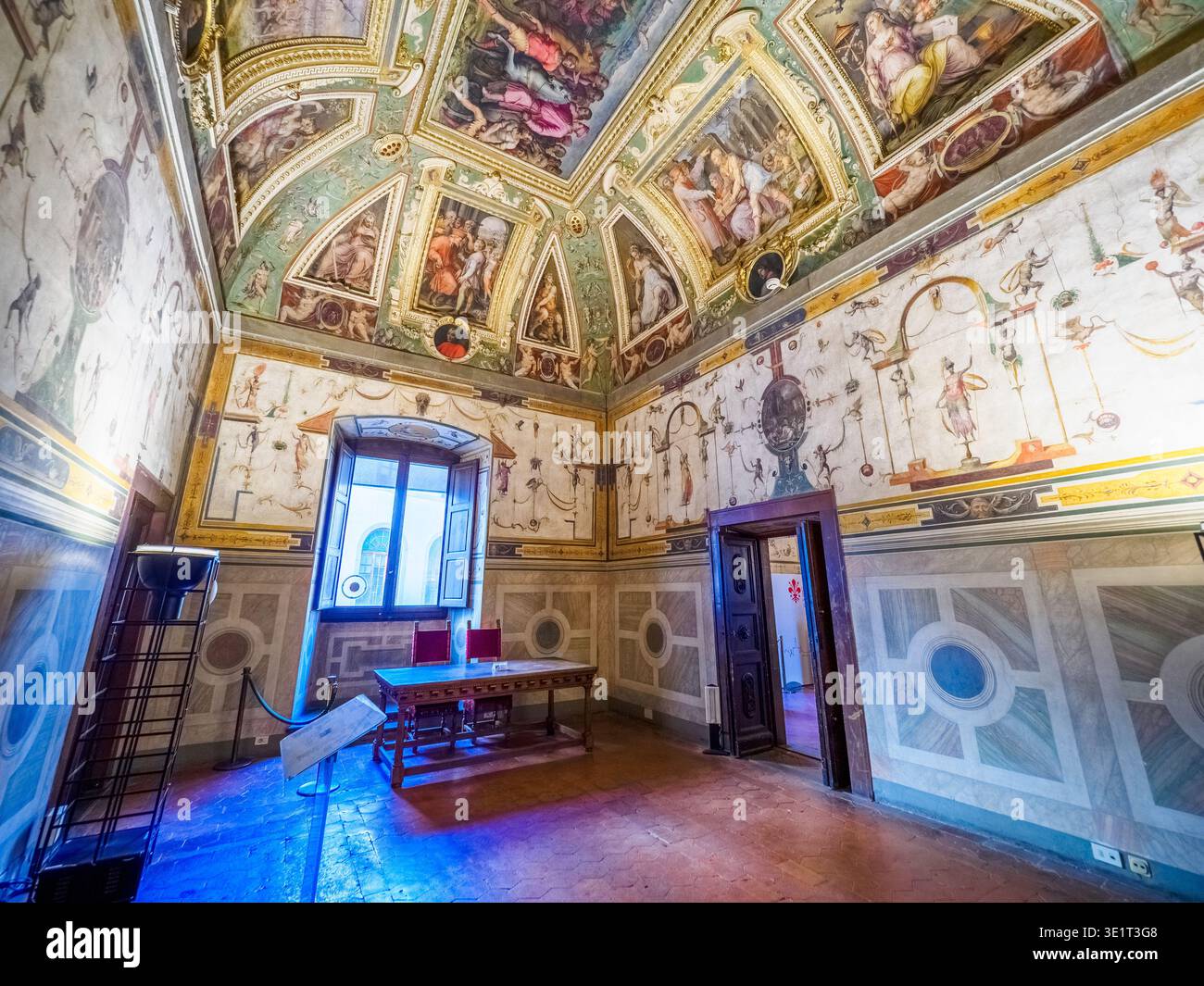 Hall de Cosme l'ancien dans les appartements de Léon X - Palazzo Vecchio - Florence, Italie Banque D'Images