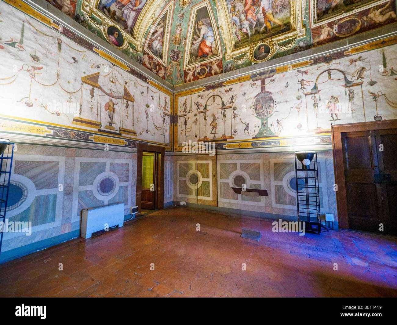 Hall de Lorenzo le magnifique dans les appartements de Léon X - le Palazzo Vecchio - Florence, Italie Banque D'Images