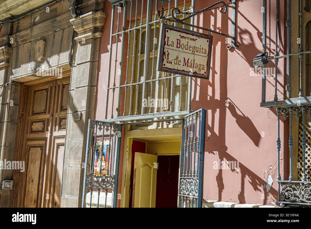 Malaga Espagne, Andalousie Andalousie, Centro Historico Antiguo de Malaga, Centre historique, la Bodeguita de Malaga signe restaurant, espagnol traditionnel Banque D'Images