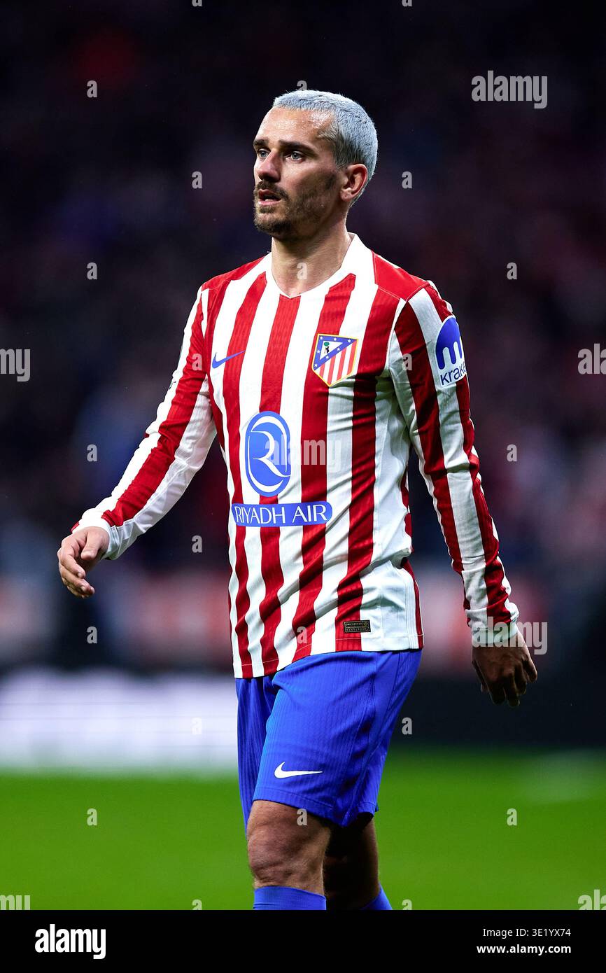MADRID, ESPAGNE - 10 MARS : Antoine Griezmann de l'Atletico de Madrid lors de l'UEFA Champions League 2025/26 Round of 16 First Leg match entre Atletic Banque D'Images