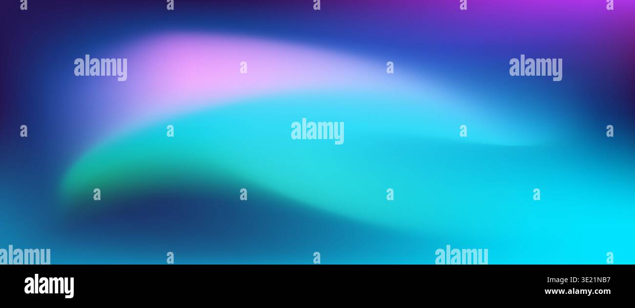 Fond liquide ondulé abstrait. Maillage dégradé en vert foncé, bleu, violet couleur vive. Illustration de Vecteur