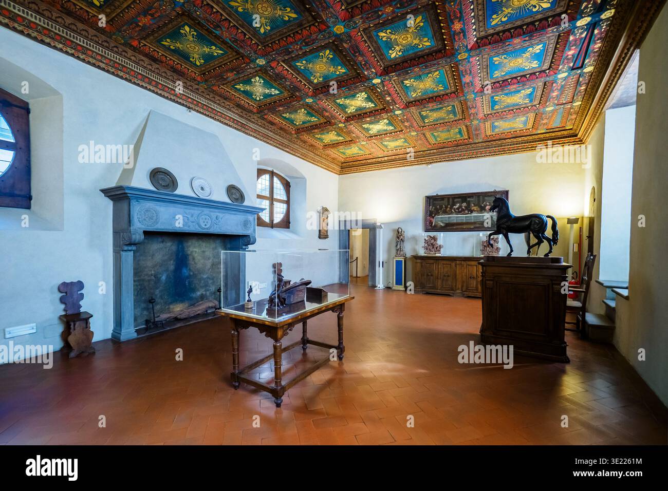 La salle des lis d'Or dans les salles mezzanine - Palazzo Vecchio - Florence, Italie Banque D'Images