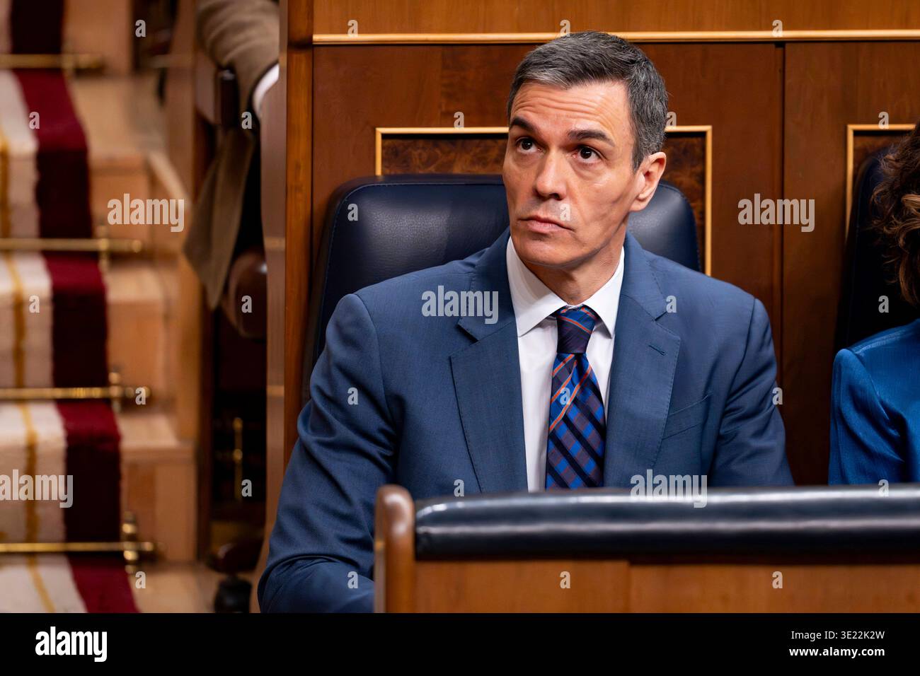 Politique espagnole 2026 : session plénière du Congrès des députés le premier ministre espagnol Pedro Sanchez est vu parler au Congrès espagnol des députés lors de la session plénière du 18 mars 2026 à Madrid, Espagne. Au cours de la séance, le premier ministre informe les législateurs de la position de SPains concernant la guerre en Iran. Congrès de Madrid Madrid Espagne Copyright : xAlbertoxGardinx AGardin_20260318_Politics_Congress_Deputies_0384 Banque D'Images