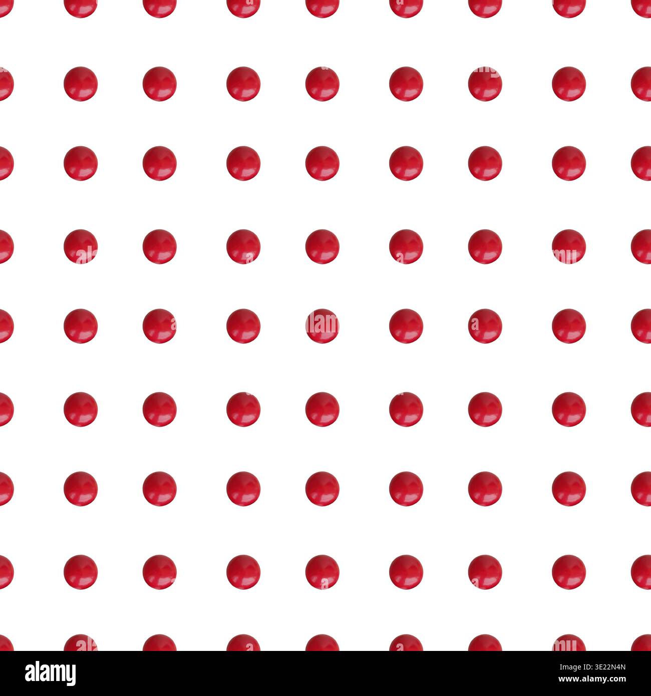 Pilules de médecine rouge brillant uniformément arrangé fond de modèle sans couture Banque D'Images