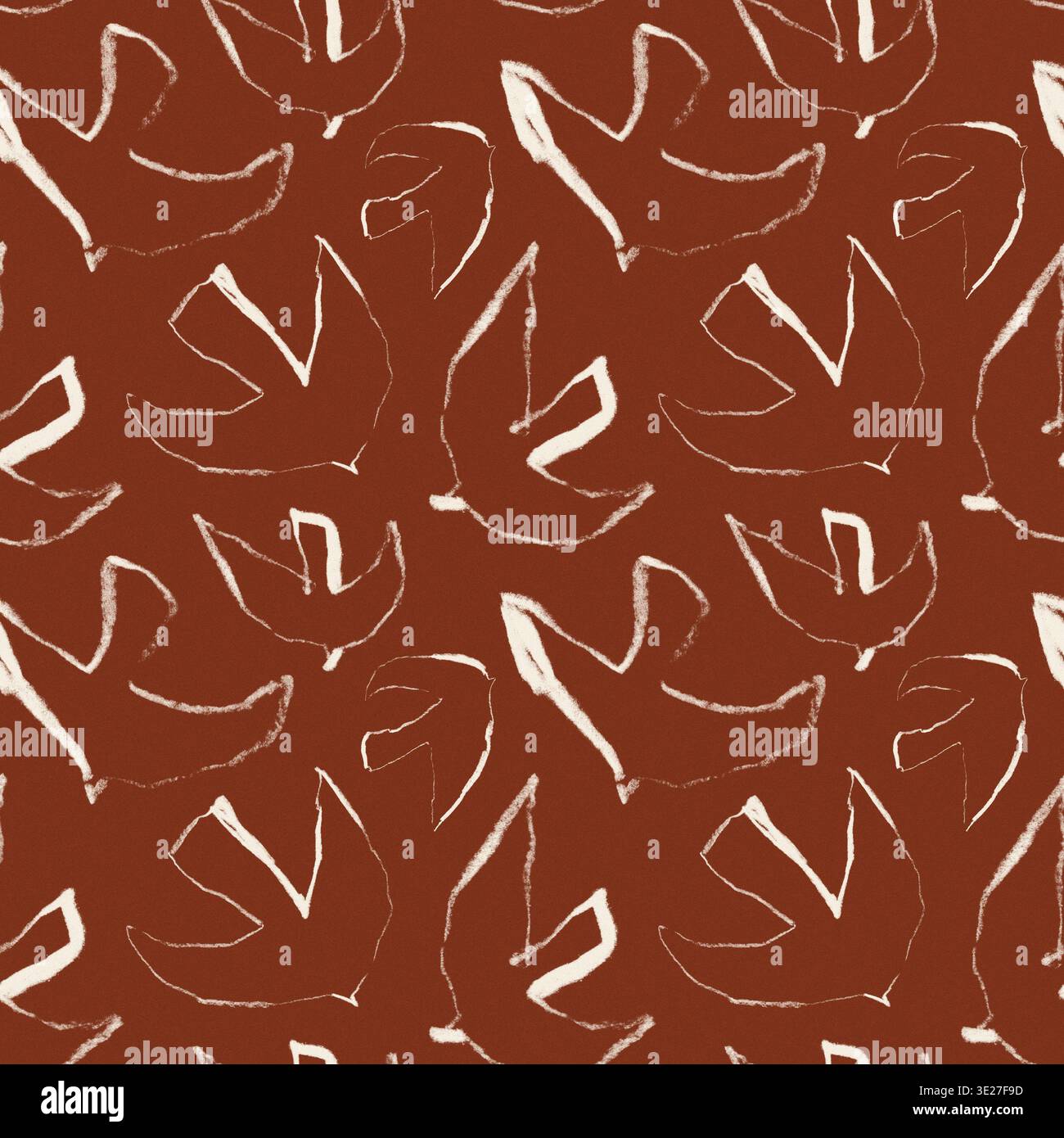 Motif d'oiseau abstrait sans couture sur fond sombre, texture animale dessinée à la main, design moderne Banque D'Images