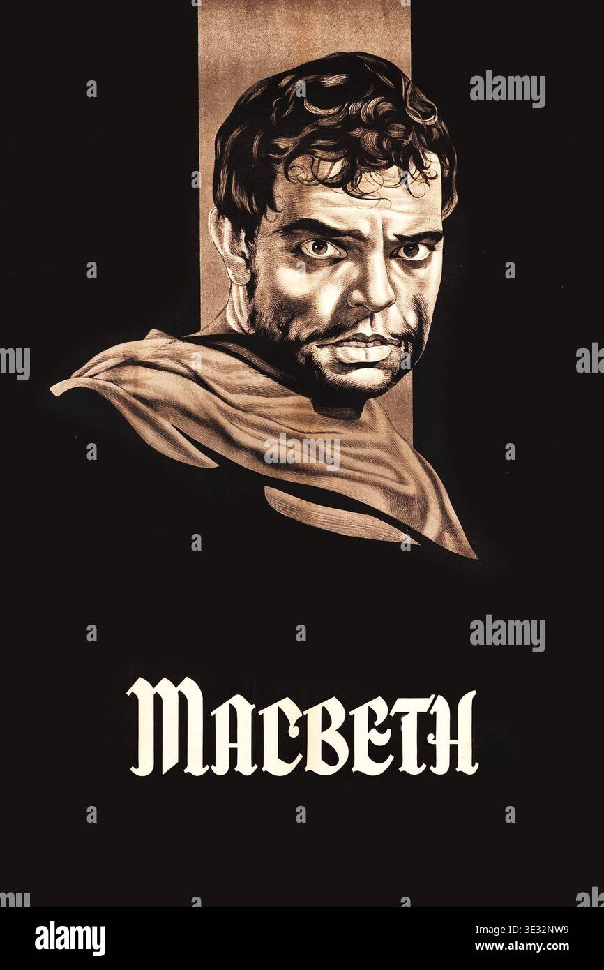 Affiche du film Macbeth 1948 Banque D'Images