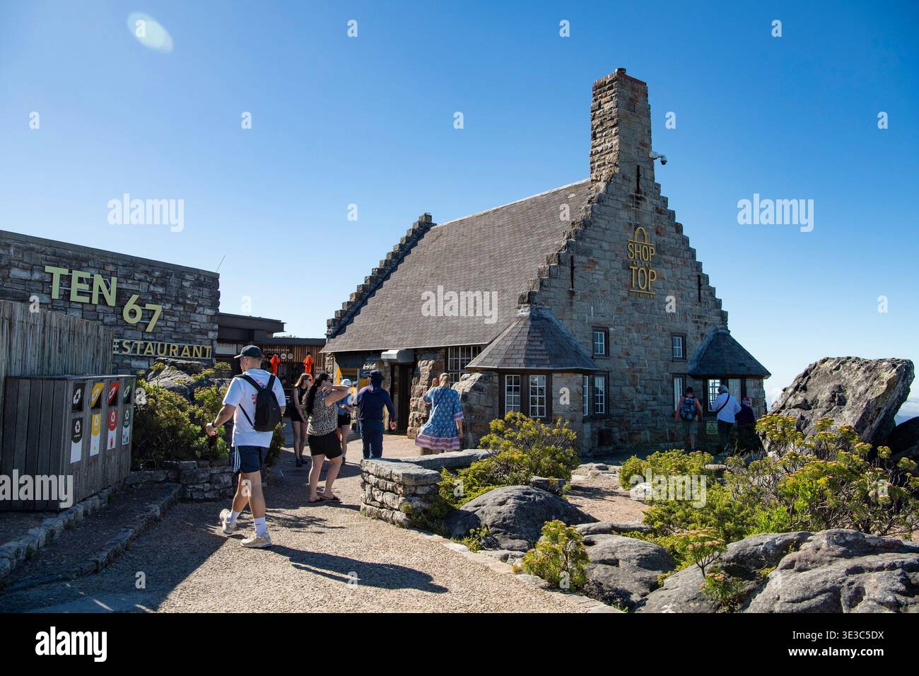 Restaurant et bar sur table Mountain, Cape Town, Afrique du Sud Banque D'Images