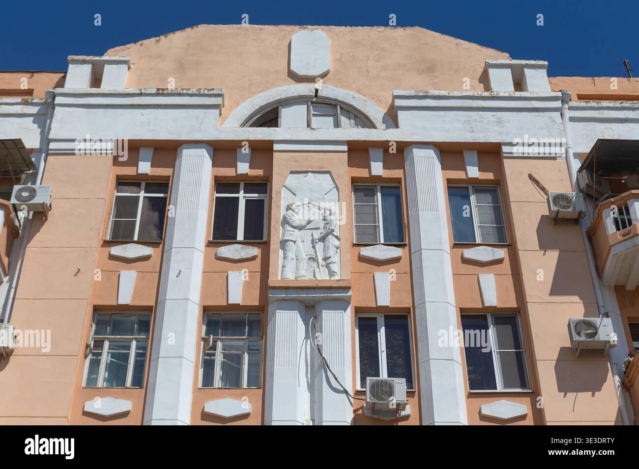 Maison d'appartements vintage, 1937, Astrakhan, Russie Banque D'Images