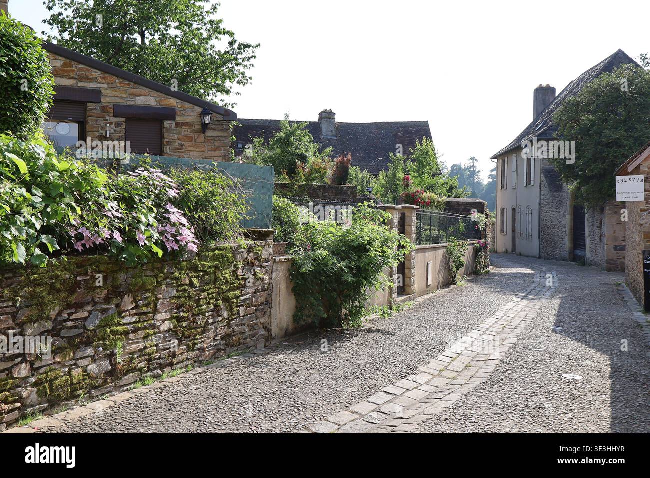 Rue ancienne typique, village de Saint Yrieix la Perche, département de la haute-Vienne, France Banque D'Images