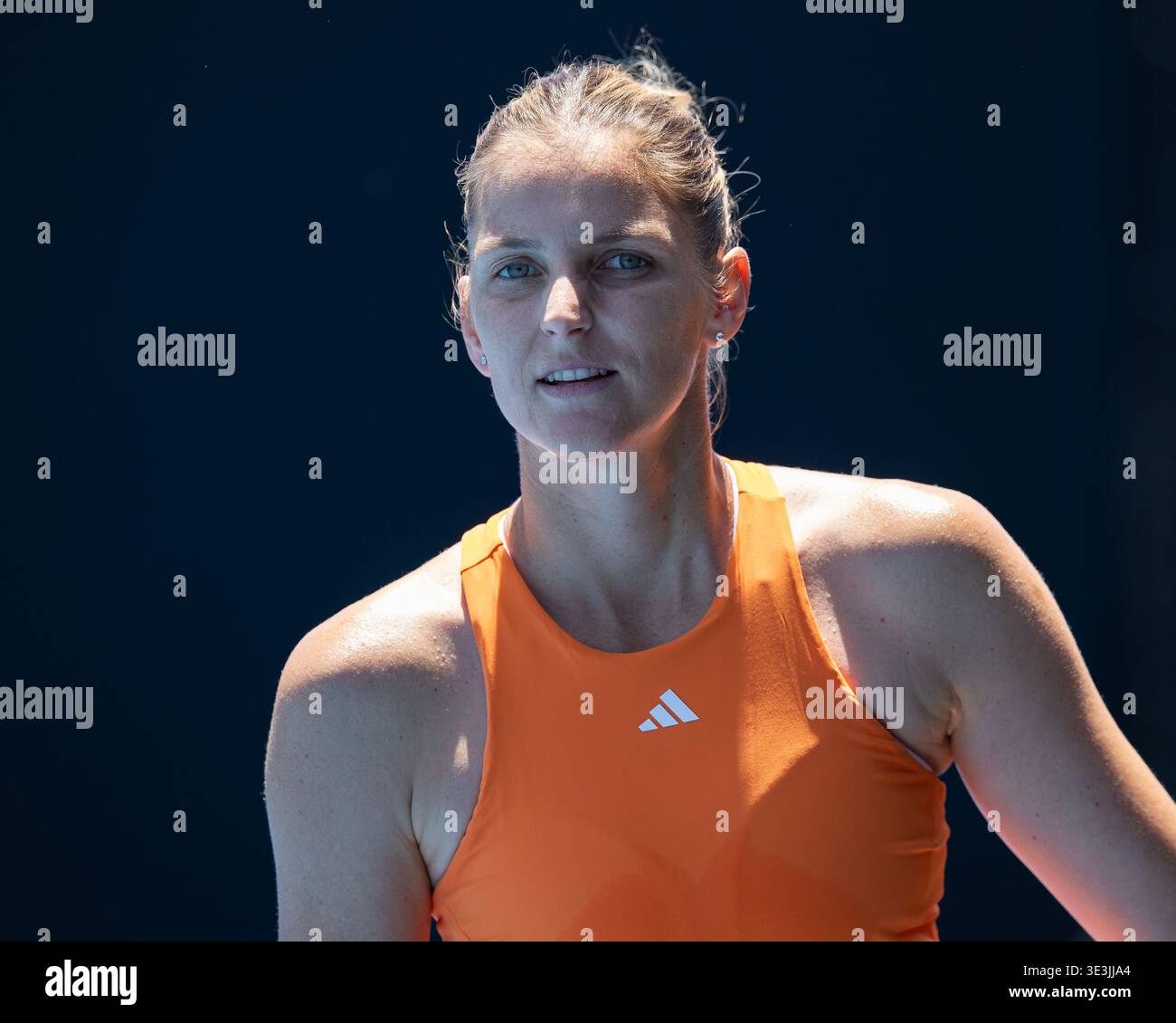 Karolina Pliskova, joueuse de tennis tchèque, à l'Open d'Australie 2026, Melbourne Park, Melbourne, Victoria, Australie. Banque D'Images