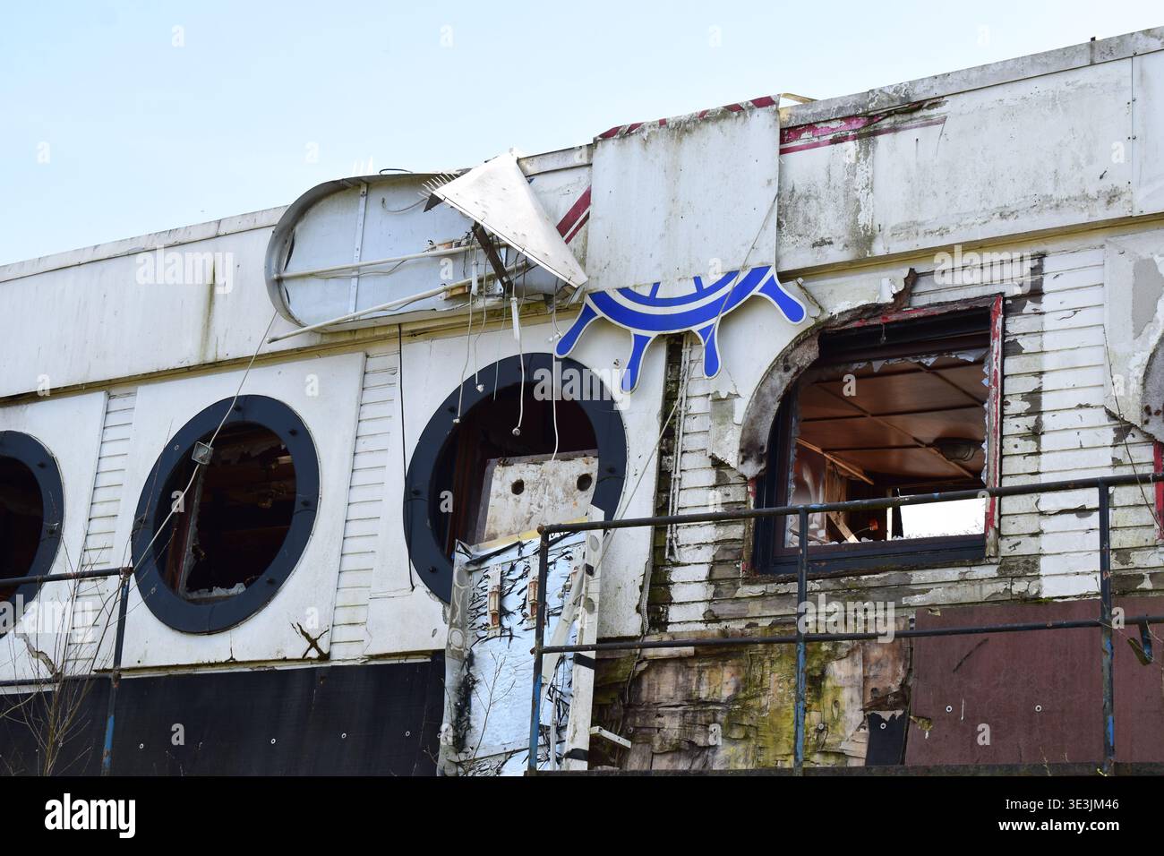 naufrage de bateau sur le rivage Banque D'Images