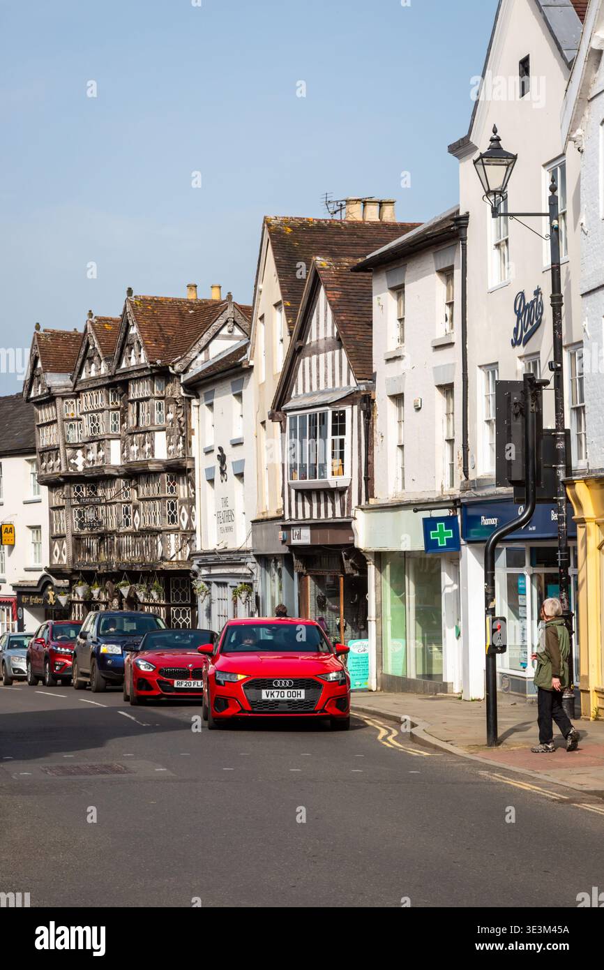 Vue sur Bull Ring, une rue de Ludlow, Shropshire, Royaume-Uni. 2026 Banque D'Images