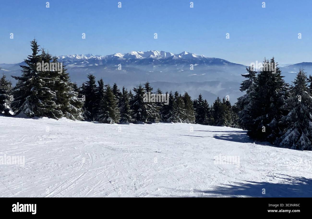 Tatras de Kubinska Hola en hiver à la journée ensoleillée Banque D'Images