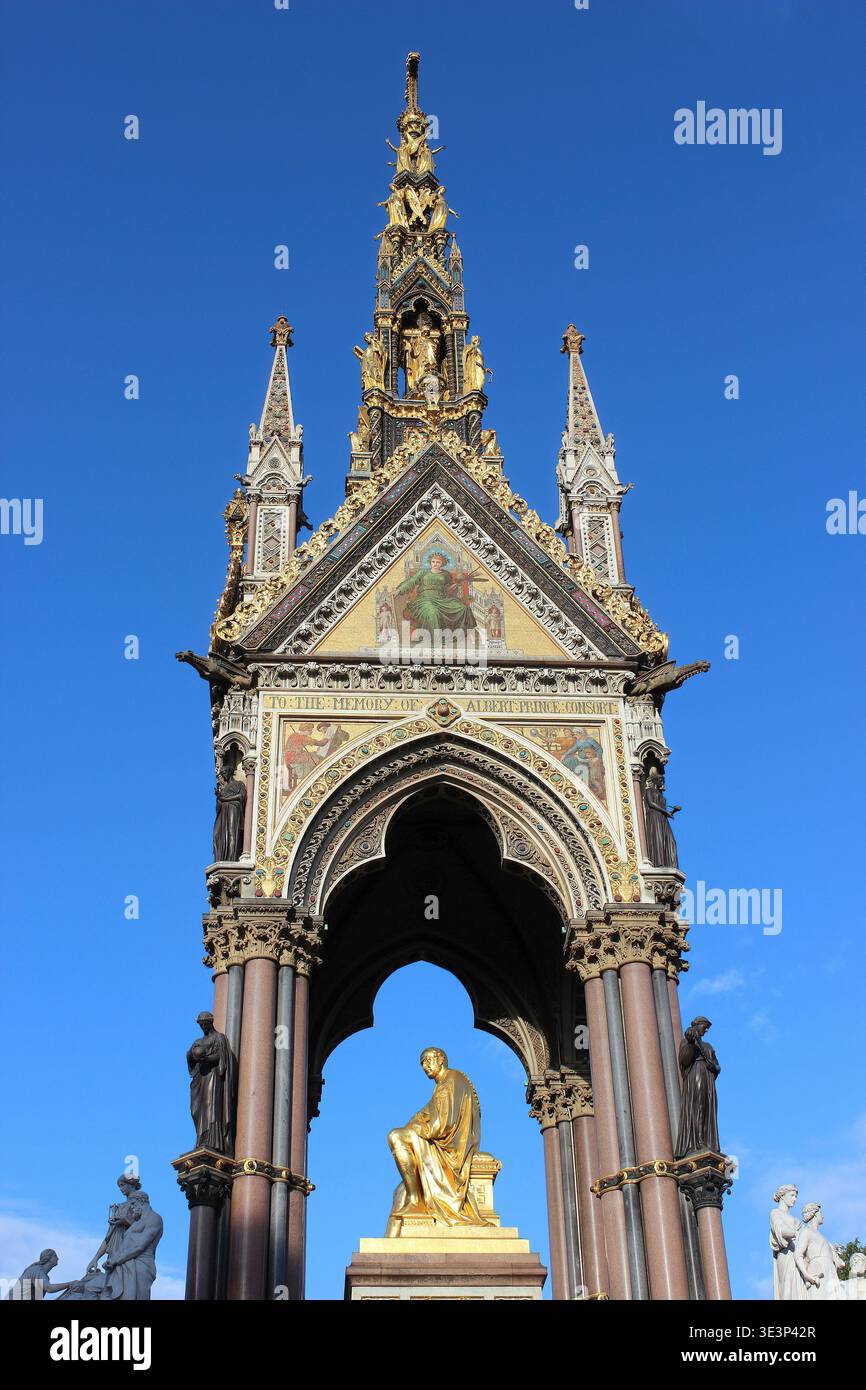 Albert Memorial, Les Jardins de Kensington, Londres Banque D'Images
