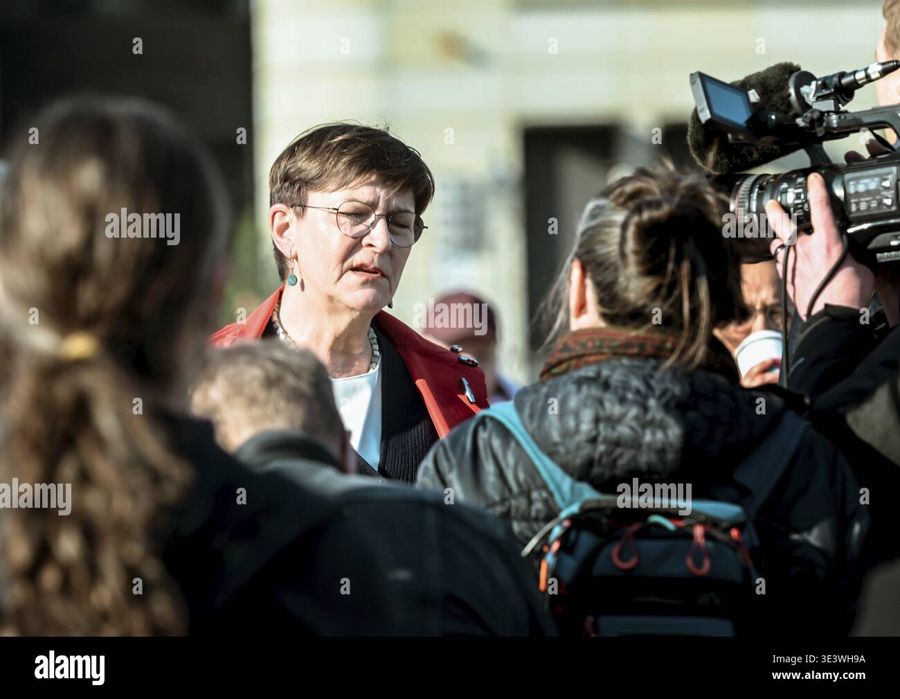 Saskia Esken à la manifestation du Feminist Fight Club sous le slogan contre la violence numérique sexualisée, solidarité avec toutes les victimes Banque D'Images