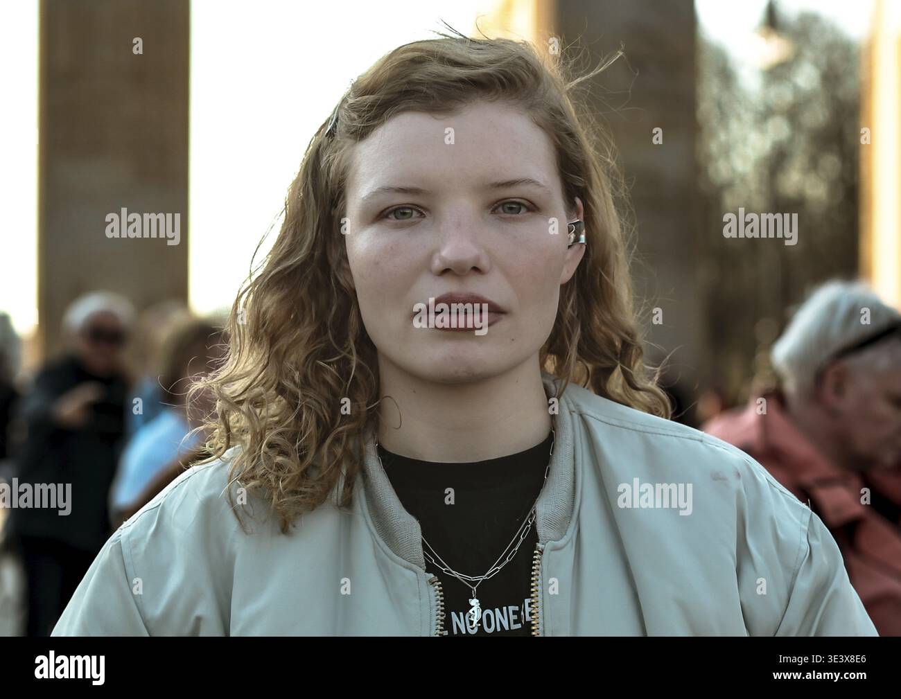Luisa Gaffron à la manifestation du Feminist Fight Club sous le slogan contre la violence numérique sexualisée, solidarité avec toutes les victimes Banque D'Images