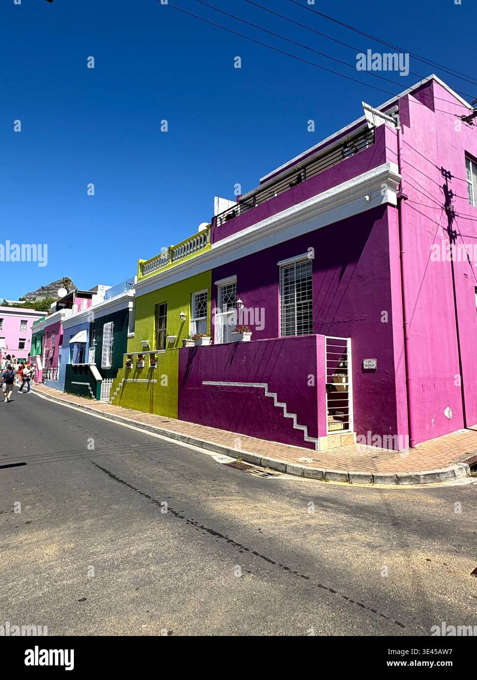 Bo-Kaap colorées maisons peintes Street View Cape Town Afrique du Sud Banque D'Images