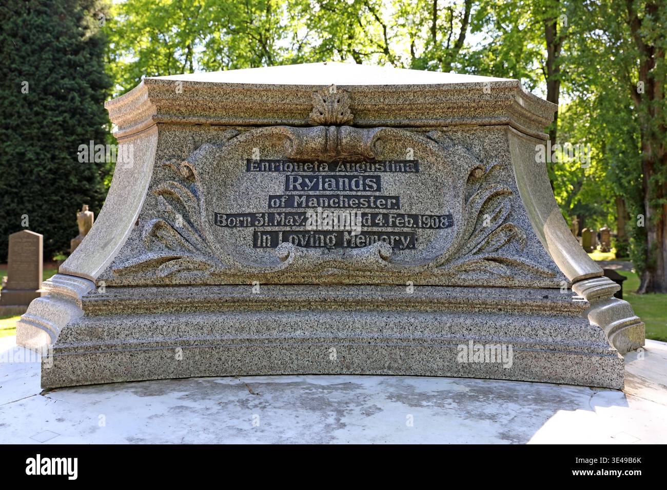 Tombe de Rylands, Cimetière du Sud. Banque D'Images