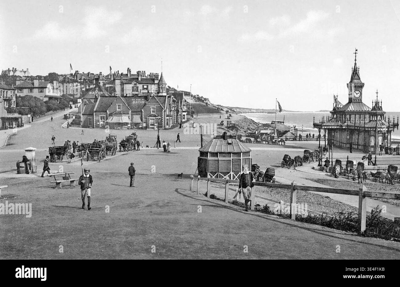 BOURNEMOUTH, Angleterre. Entrée à la jetée vers 1890 Banque D'Images