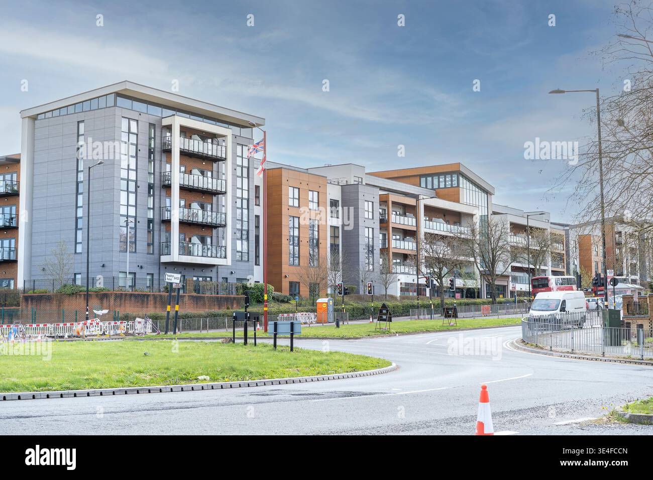 Longbridge Village logement, appartements, appartements construits sur l'ancien Longbridge car Works, Birmingham, Royaume-Uni. Banque D'Images