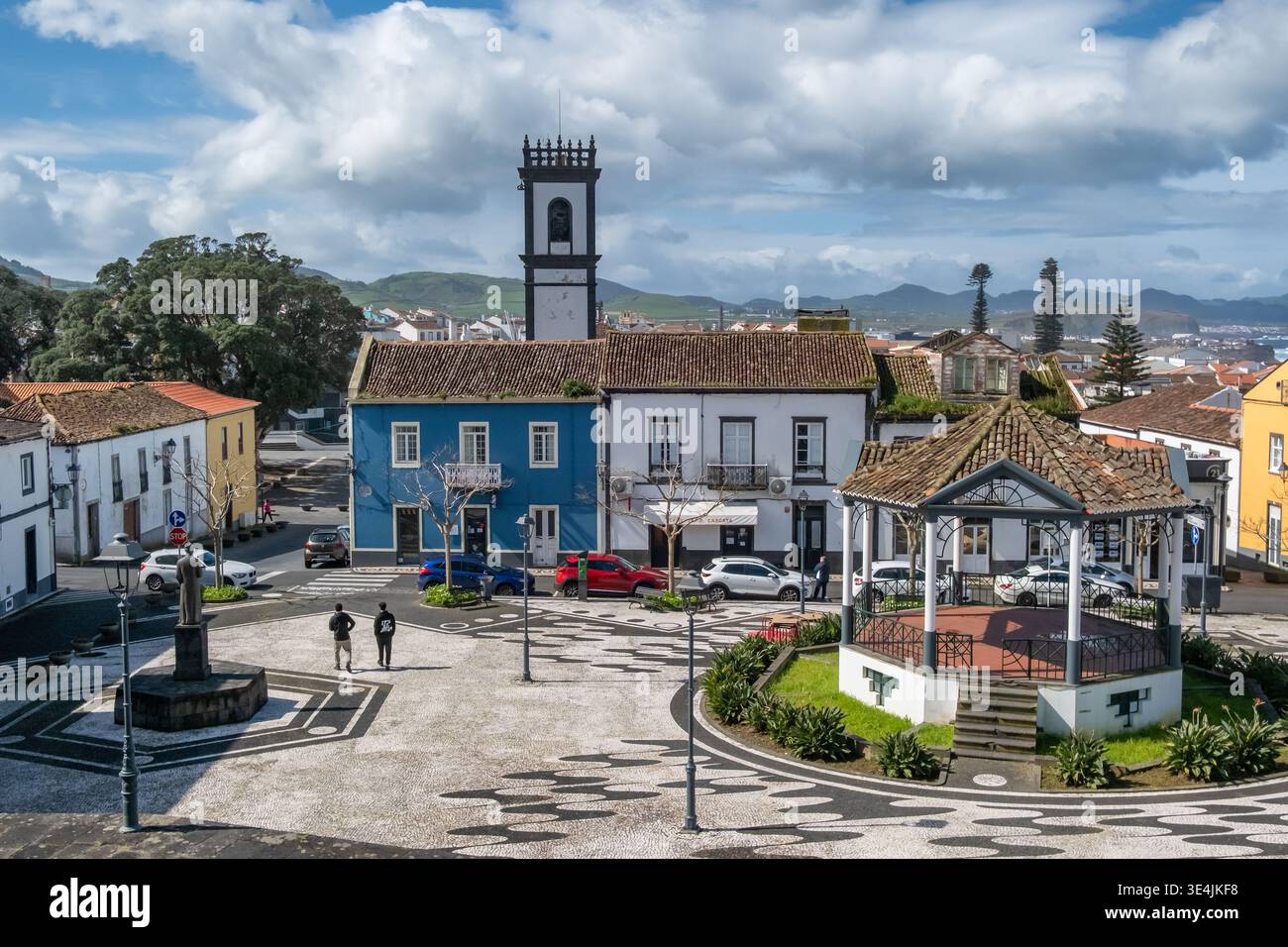 Paysage urbain de Ribeira Grandetown à Sao Miguel Island, Açores, Portugal. Banque D'Images