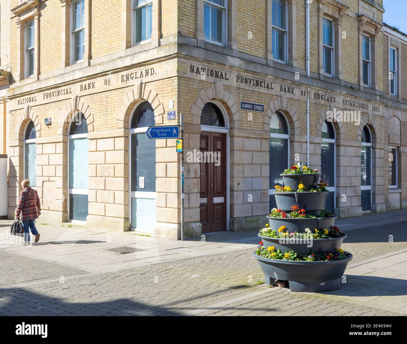 Ancien bâtiment bancaire, Banque provinciale nationale d'Angleterre, Lowestoft, Suffolk, Angleterre, Royaume-Uni Banque D'Images