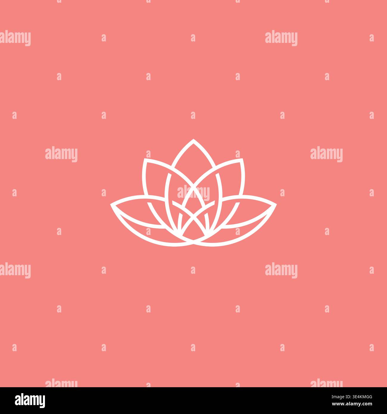 Logo Lotus ou icône Illustration de Vecteur