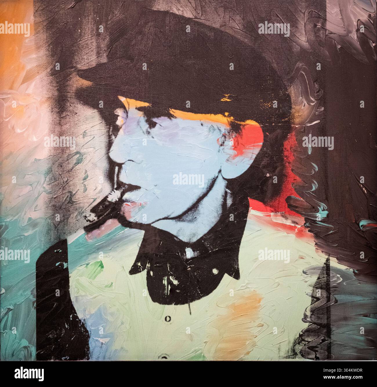 Andy warhol 1928-1987. 1979. Man Ray, 1974. Sérigraphie acrylique et encre sur toile. Collection privée. Banque D'Images