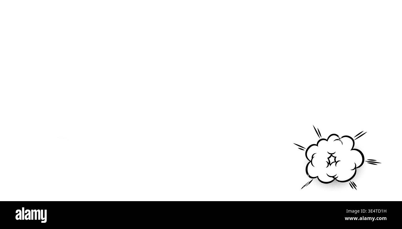 Bulles de bande dessinée avec effet sonore pop art et demi-ton. Icônes de doodle de nuage de dessin animé, cadres de speach vides, ensemble vectoriel de modèles de conception comix isolé sur fond blanc Illustration de Vecteur
