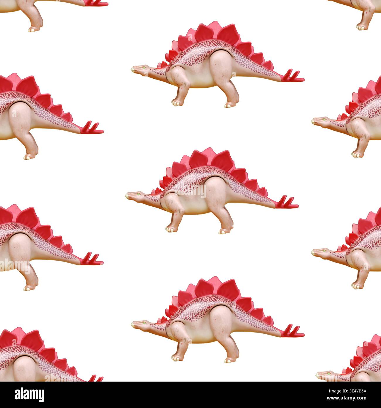 Stegosaurus dinosaure jouet figures sans couture fond de modèle Banque D'Images