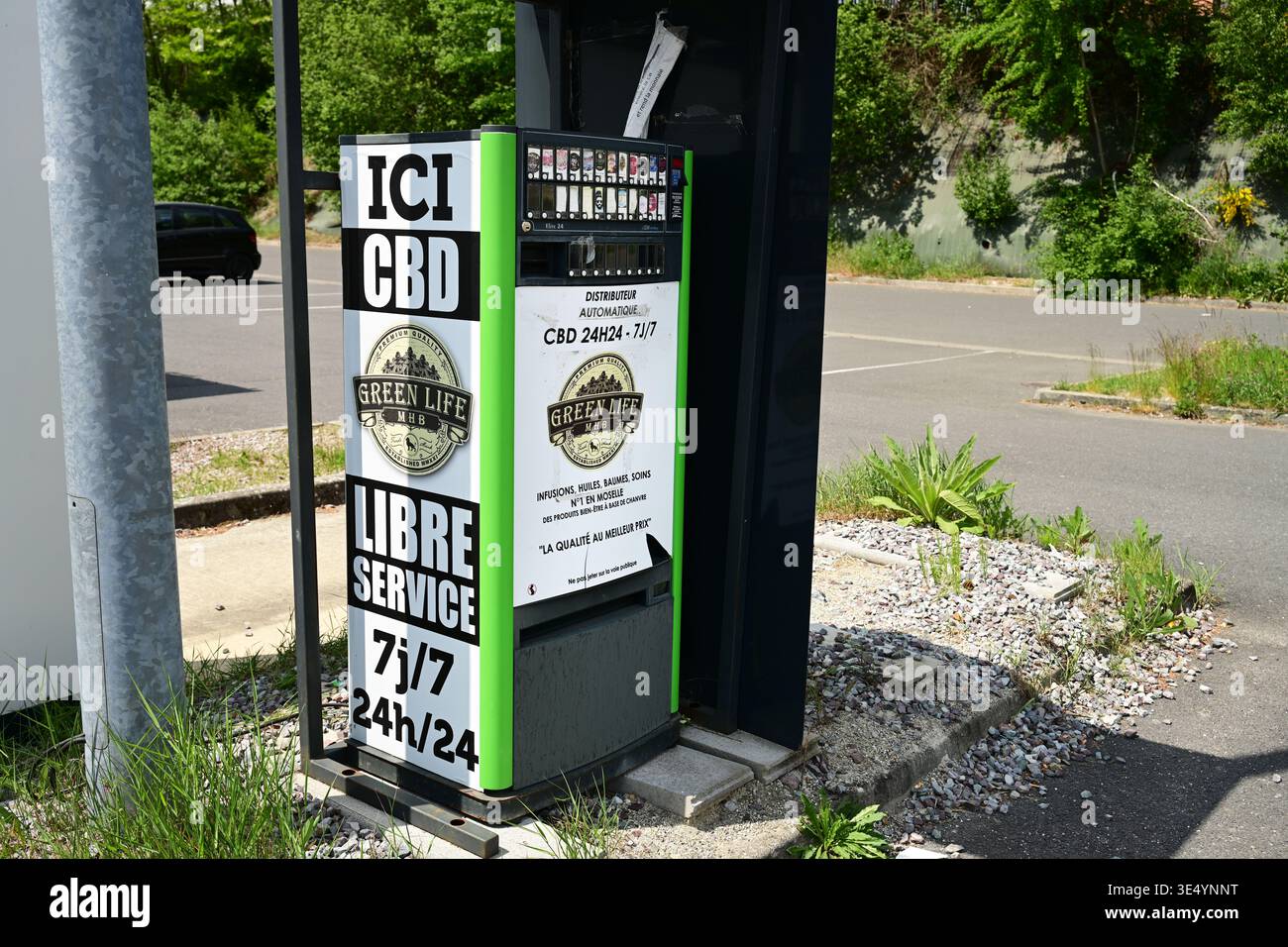 Distributeur automatique CBD à emporter Banque D'Images