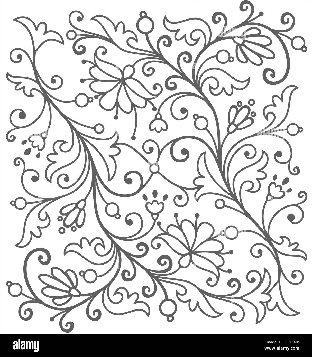 Fond rectangulaire avec motif floral Illustration de Vecteur