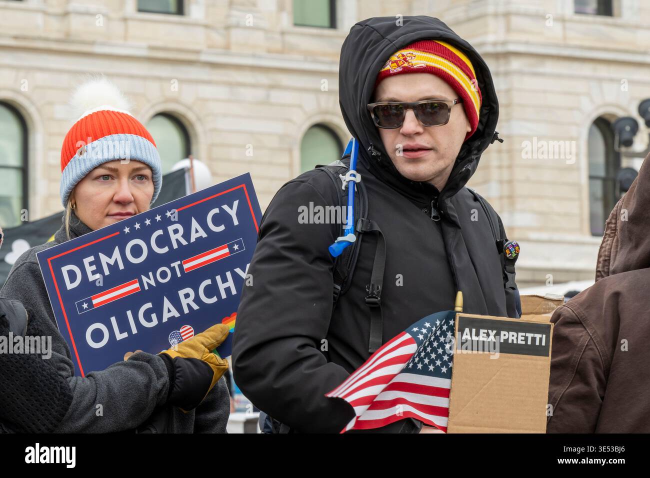Paul, Minnesota. Capitole d'État. No Kings Rally numéro 3. Le Minnesota était le navire phare du pays où 100 000 personnes ont assisté au rassemblement. Banque D'Images