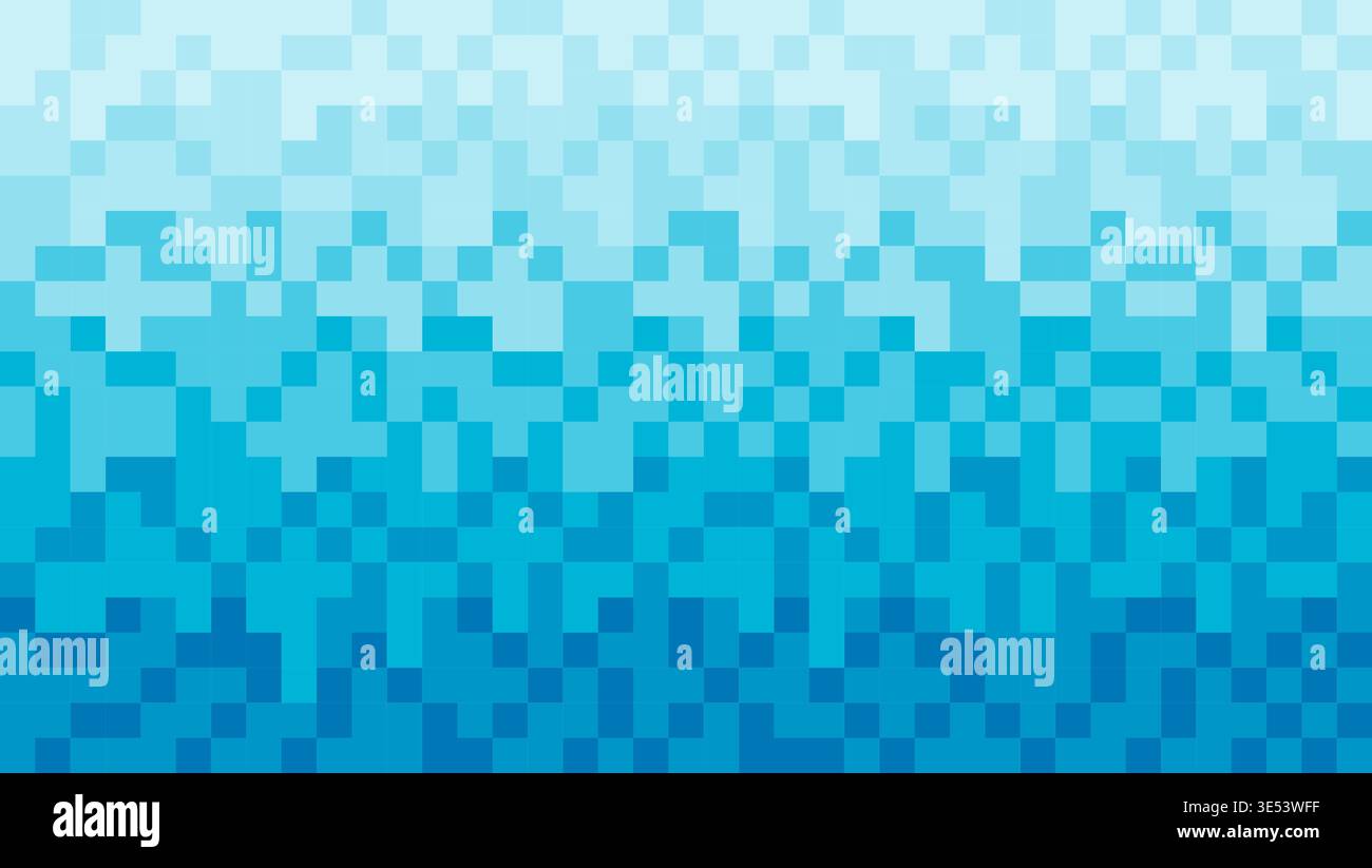 Motif de pixel bleu texture de mosaïque abstraite dégradé. Illustration de Vecteur