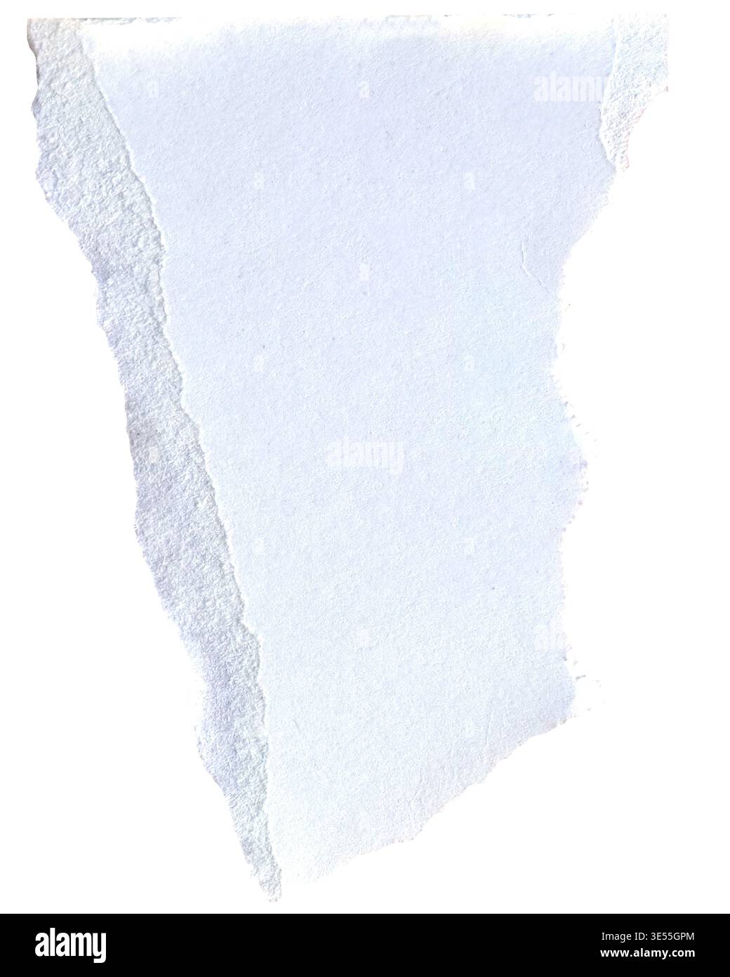 Morceau de papier déchiré avec bords déchirés texturés réalistes. Déchiré morceau de carton ou morceau de papier de feuille de carnet Banque D'Images