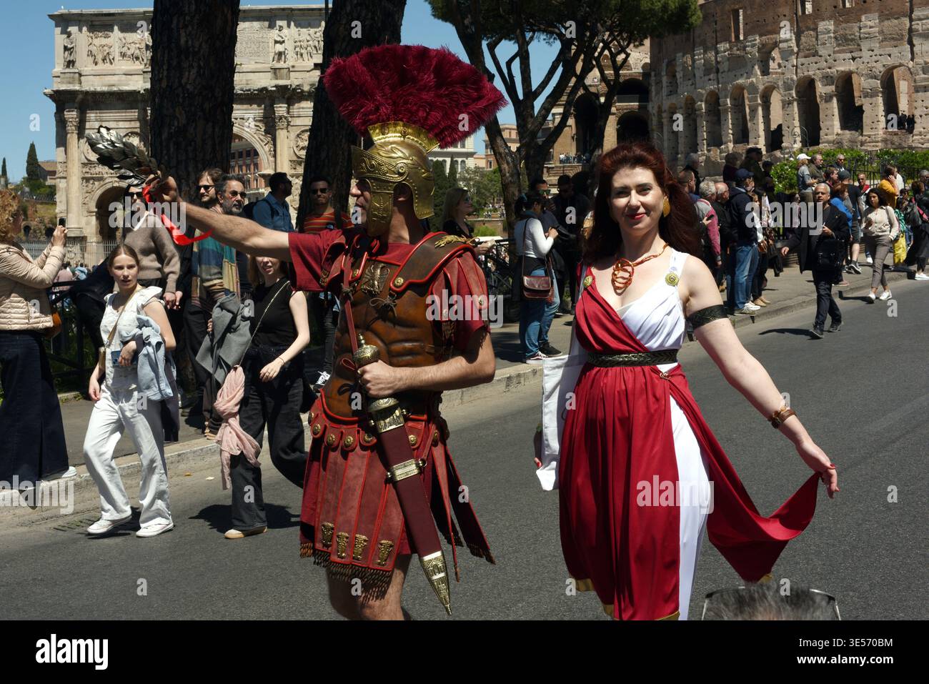 Anniversaire de Rome, performance au Circus Maximus Banque D'Images