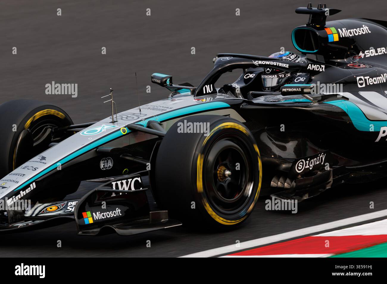 Suzuka, 29 mars 2026 : George Russell (GBR) de Mercedes lors de la course du Grand Prix de formule 1 du Japon 2026. © Corleve/Alamy Banque D'Images