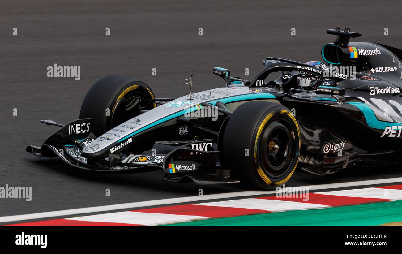 Suzuka, 29 mars 2026 : George Russell (GBR) de Mercedes lors de la course du Grand Prix de formule 1 du Japon 2026. © Corleve/Alamy Banque D'Images