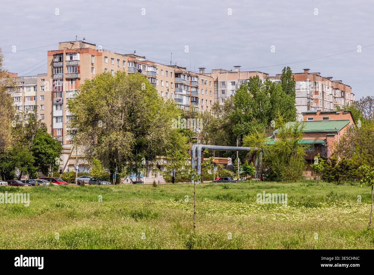 Bâtiments dans le centre de Tiraspol, capitale de la Transnistrie Banque D'Images