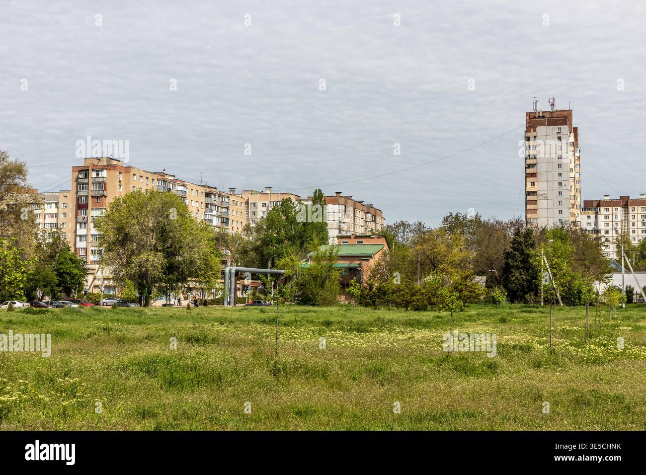 Bâtiments dans le centre de Tiraspol, capitale de la Transnistrie Banque D'Images
