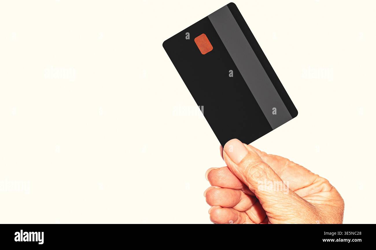 Carte de crédit. Finance et personnes concept de main avec carte de crédit en plastique Banque D'Images